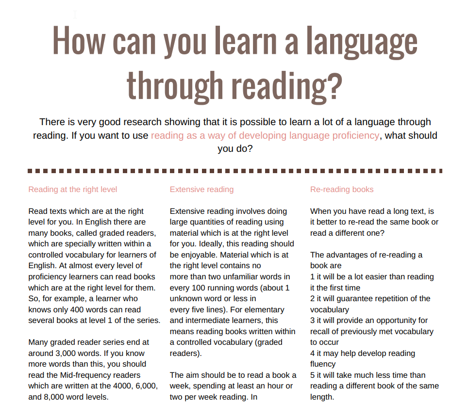 Interactive lesson on procedural texts